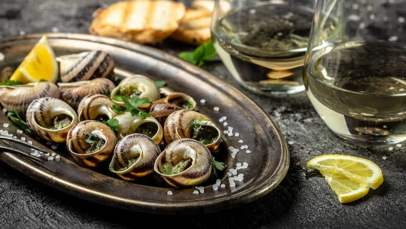 Loại ốc sên Burgundy (L’Escargot de Bourgogne) quý hiếm với phần thịt dày, dai giòn sần sật.